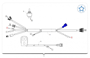 Taster mit Diagnoselicht für Racingkabelbaum 4T, # F68105´